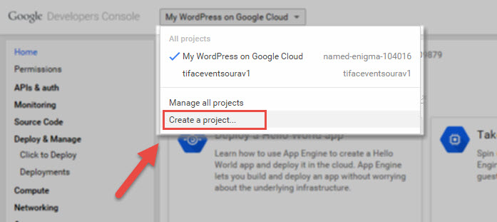 google-cloud-wordpress-009-cr&eacute;er un nouveau projet