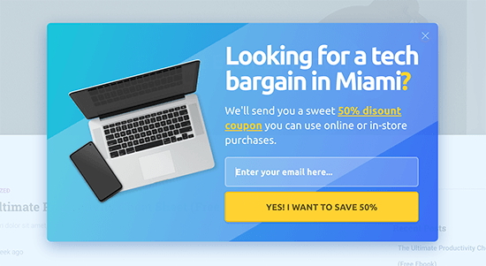 Popups géociblés dans WooCommerce - Themelocal Popups géociblés dans WooCommerce