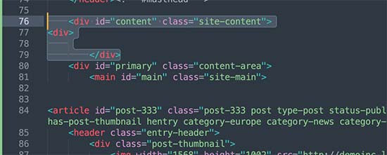 Erreur de débogage HTML à l'aide d'un éditeur de code - Themelocal Erreur de débogage HTML à l'aide d'un éditeur de code