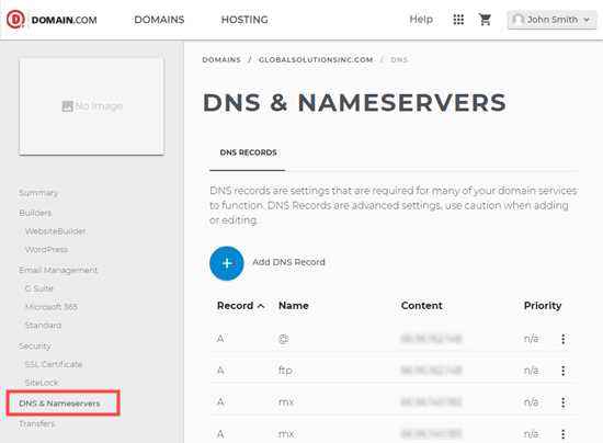 Modification des serveurs de noms DNS sur Domain.com - Themelocal Modification des serveurs de noms DNS sur Domain.com