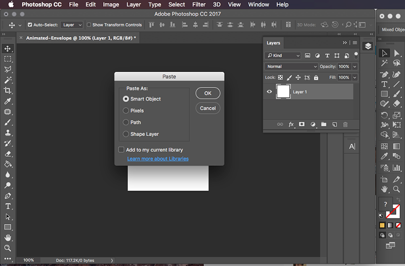 Copier des vecteurs dans Photoshop