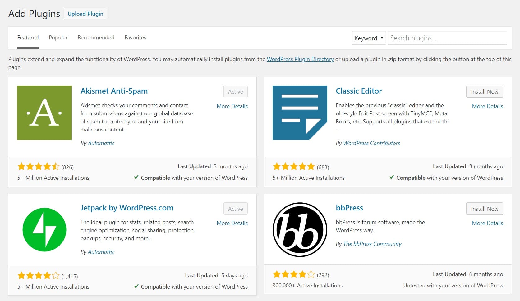 Installer un plugin WordPress