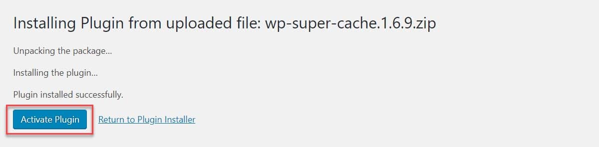 Activer le plugin