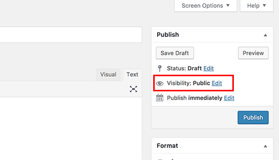 Modifier les options de visibilité d'un article de blog ou d'une page dans WordPress - Themelocal Modifier les options de visibilité d'un article de blog ou d'une page dans WordPress