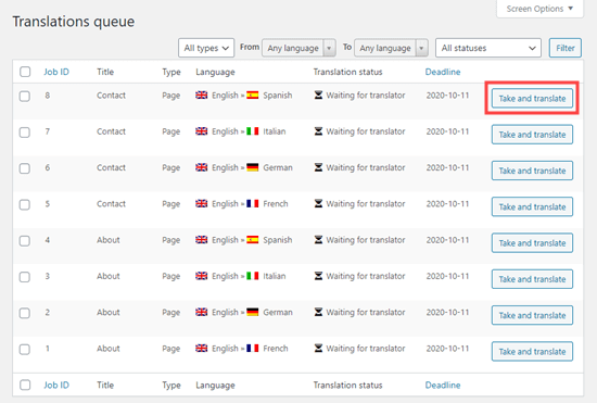 La file d'attente des traductions pour WPML - Themelocal La file d'attente des traductions pour WPML