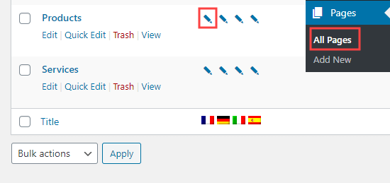 Modification d'une des traductions - Themelocal Modification d'une des traductions