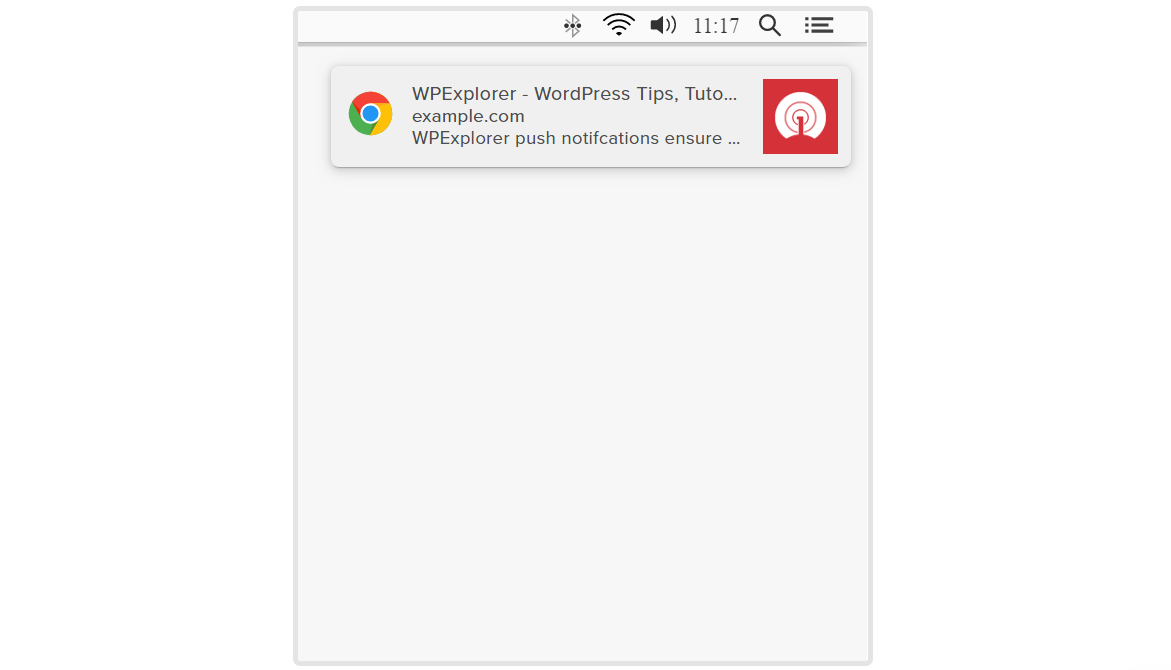 aperçu des notifications push onesignal