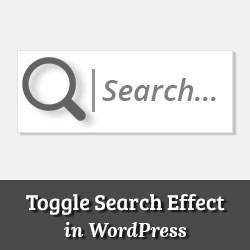 Comment ajouter un effet de bascule de recherche dans WordPress