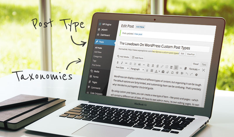 Types de publications et taxonomies WordPress