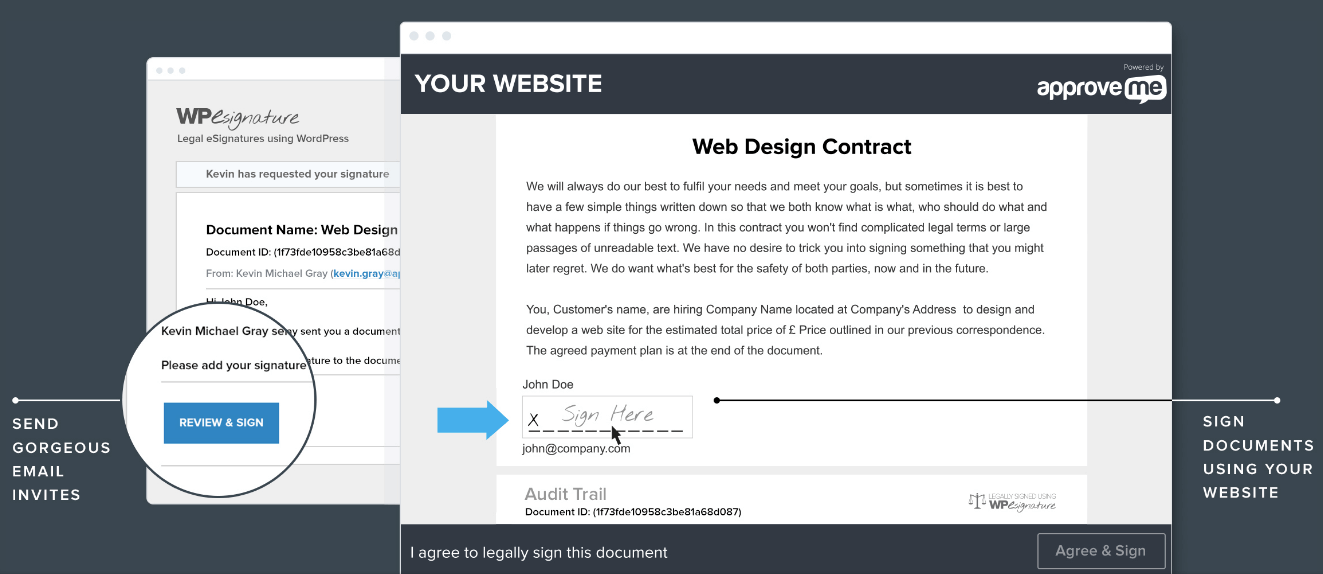 Plugin WP E-Signature d'Approveme