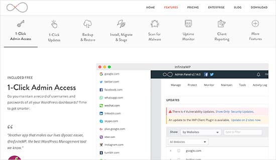 InfinityWP - Themelocal infiniWP
