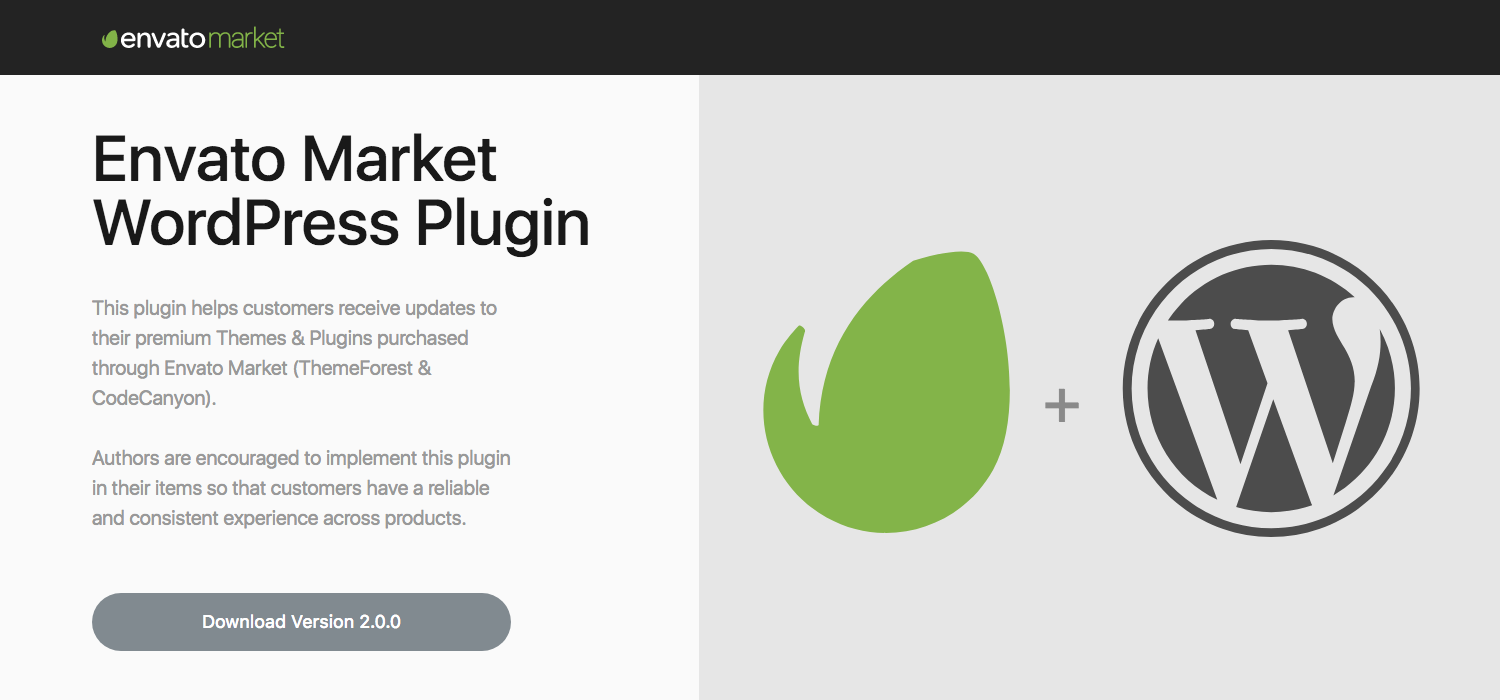 Téléchargez le plug-in du marché Envato