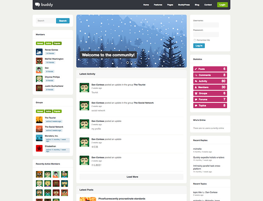 Thème WordPress polyvalent BuddyPress