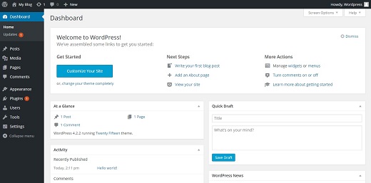 Zone d'administration WordPress - Themelocal Zone d'administration WordPress