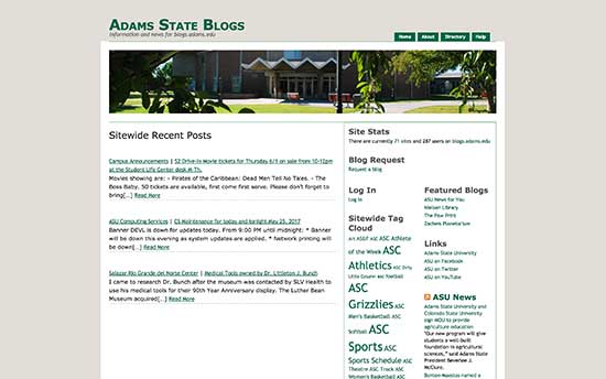 Adams State University - WP Débutant Université d'État Adams