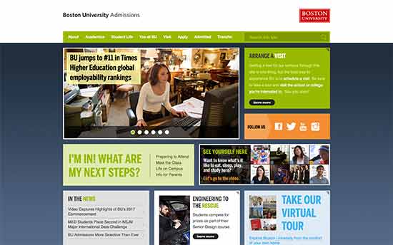 Université de Boston - Admissions - Themelocal Université de Boston - Admissions
