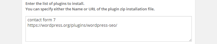 Liste de plugins multiples