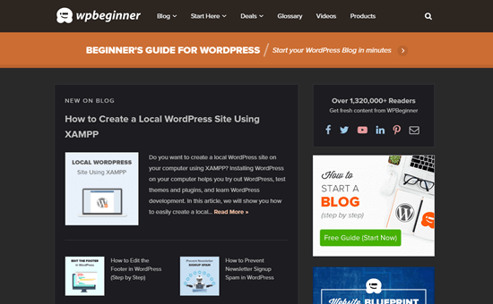 Le site Web WordPress consulté à l'aide de l'extension Chrome 'Night Eye' - Themelocal Le site WordPress consulté à l'aide de l'extension Chrome 'Night Eye'