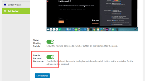 Activez la bascule Activer le mode sombre du backend pour pouvoir utiliser le mode sombre dans votre administrateur WordPress - Themelocal Activez la bascule Activer le mode sombre du backend pour pouvoir utiliser le mode sombre dans votre administrateur WordPress