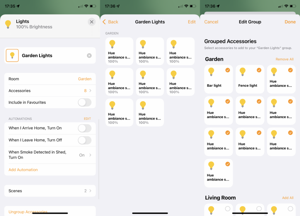 HomeKit Ajouter de nouveaux appareils à un groupe