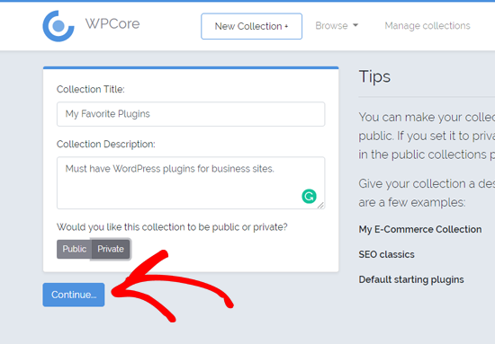 Créer une nouvelle collection de plugins sur WPCore - Themelocal Créer une nouvelle collection de plugins sur WPCore
