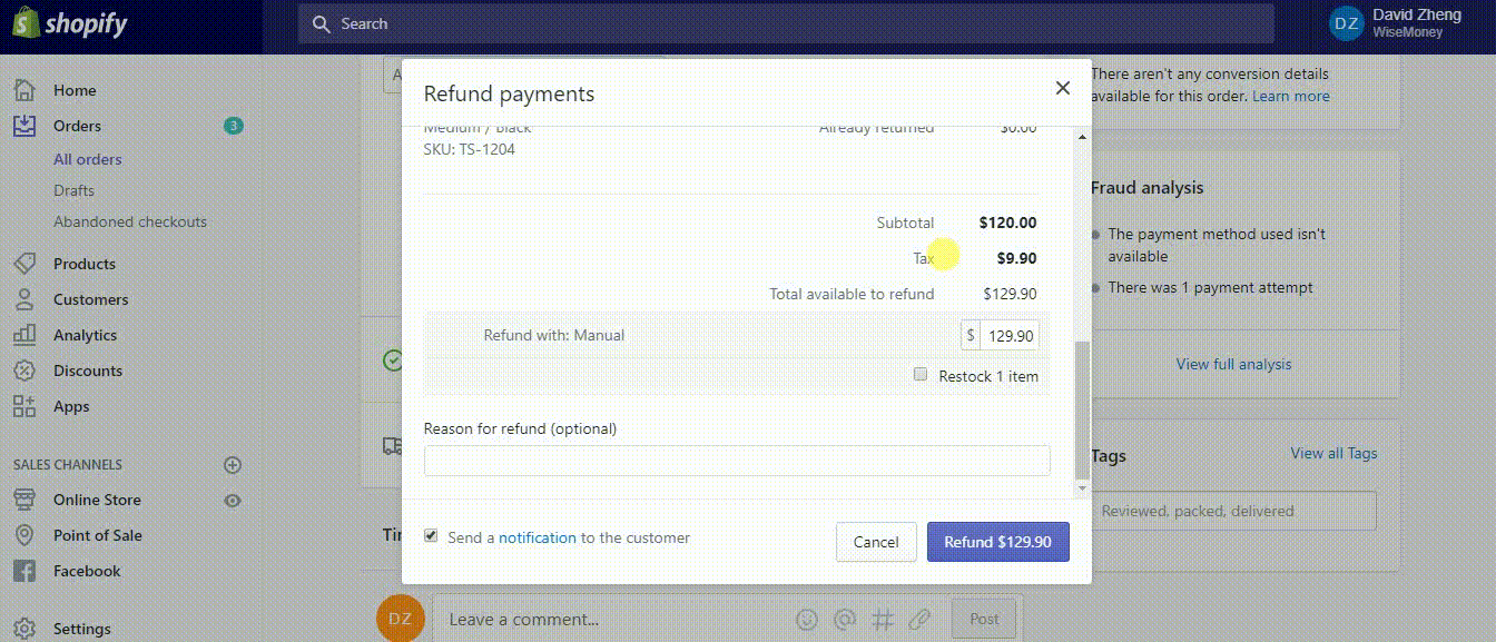 1638552257 509 Comment rembourser une commande dans Shopify