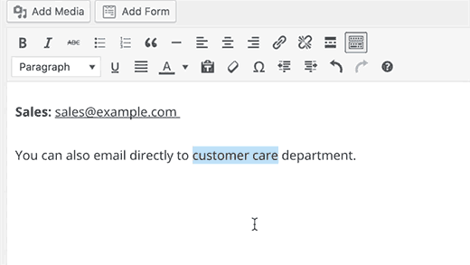Ajouter un lien de courrier électronique à n'importe quel texte dans WordPress - Themelocal Ajouter un lien e-mail à n'importe quel texte dans WordPress