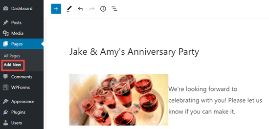 Ajouter une page pour votre formulaire RSVP dans WordPress - Themelocal Ajouter une page pour votre formulaire RSVP dans WordPress