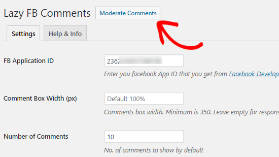 Option de commentaires Facebook modérés - Themelocal Option de commentaires Facebook modérés