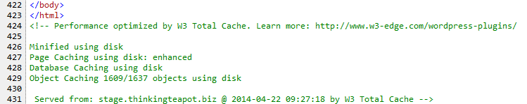 la mise en cache fonctionne