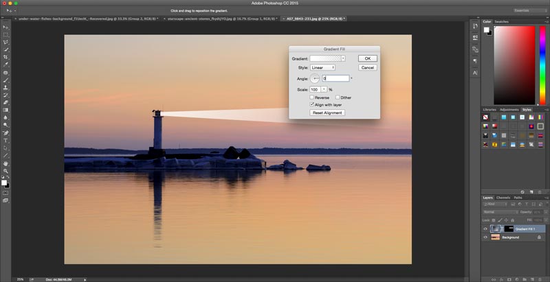 Tutoriel Adobe Photoshop Comment ajouter des faisceaux lumineux aux images