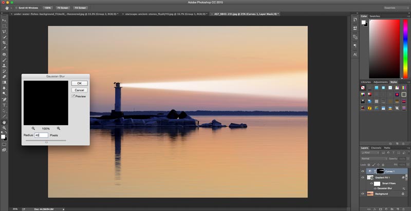 Tutoriel Adobe Photoshop Comment ajouter des faisceaux lumineux aux images