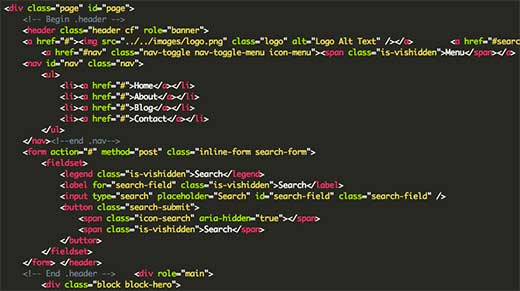 Code HTML derrière un site HTML statique - Themelocal Code HTML derrière un site HTML statique