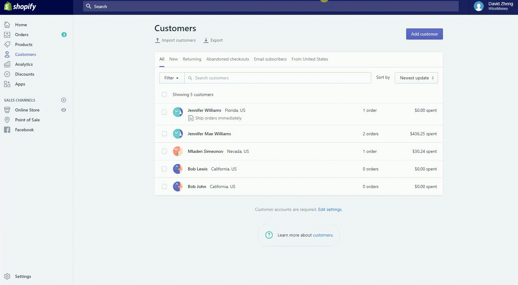 1638881792 860 Comment rechercher filtrer et regrouper des clients dans Shopify