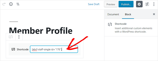Ajoutez un shortcode d'une seule page de membre du personnel à votre page WordPress - Themelocal Ajoutez le shortcode d'une seule page de membre du personnel à votre page WordPress