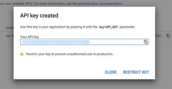 Copier la clé api du navigateur - Themelocal Copier la clé API du navigateur