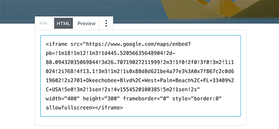 Les cartes intègrent le code dans WordPress - Themelocal Les cartes intègrent le code dans WordPress
