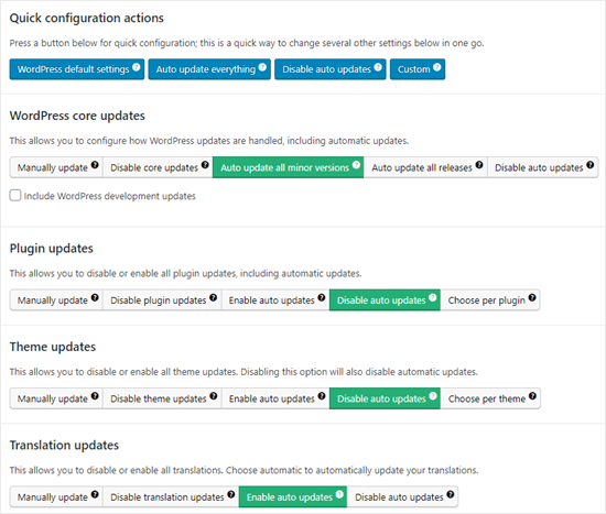 Désactivation des mises à jour automatiques des plugins et des thèmes tout en laissant les mises à jour automatiques mineures activées - Themelocal Désactivation des mises à jour automatiques des plugins et des thèmes tout en laissant les mises à jour automatiques mineures activées
