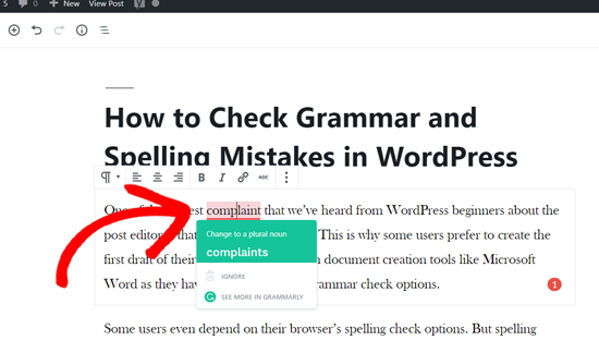 Corriger les erreurs d'écriture avec Grammarly dans WordPress - Themelocal Corriger les erreurs d'écriture avec Grammarly dans WordPress