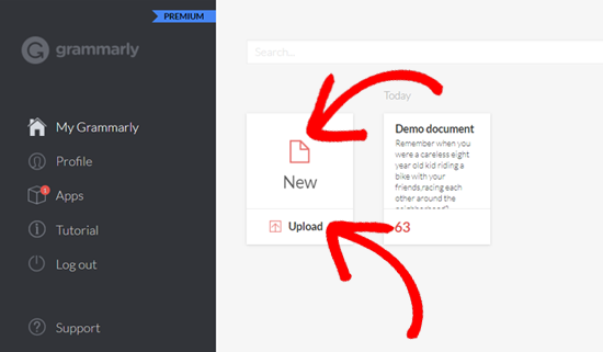 Ajouter un nouveau document dans l'application Web Grammarly - Themelocal Ajouter un nouveau document dans l'application Web Grammarly