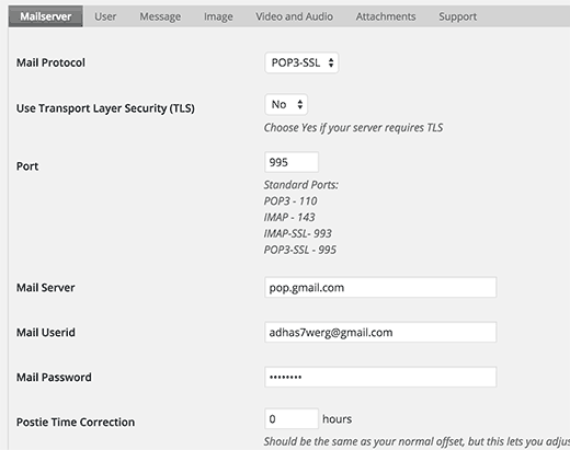 Postie - Paramètres du plugin de publication WordPress par e-mail - Themelocal Postie - Paramètres du plugin de publication WordPress par e-mail