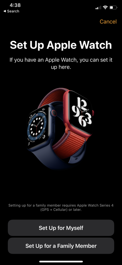 paire Apple Watch configurée pour moi-même