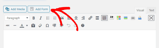 Le bouton Ajouter un formulaire dans un éditeur de page WordPress - Themelocal Le bouton Ajouter un formulaire dans un éditeur de page WordPress