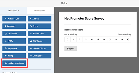 Ajouter le champ Net Promoter Score - Themelocal Ajouter un champ Net Promoter Score