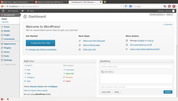 WordPress dans Ubuntu