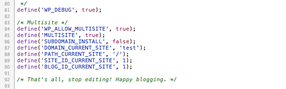 Modifier WP-Config pour multisite Modifier WP-Config pour multisite