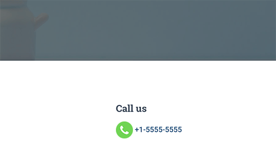 Bouton Click-to-call avec icône d'image - Themelocal Bouton d'appel avec icône d'image