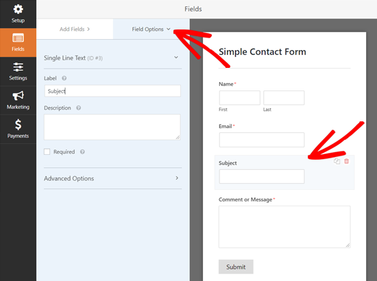 Configuration des options de champ dans le plugin WPForms - Themelocal Configuration des options de champ dans le plugin WPForms