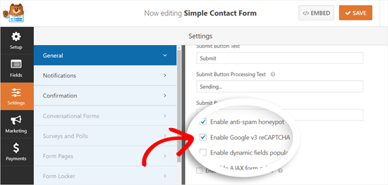 Activer Google v3 reCAPTCHA dans WPForms - Themelocal Activer Google v3 reCAPTCHA dans WPForms