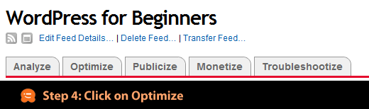 Étape 4 - Cliquez sur Optimiser